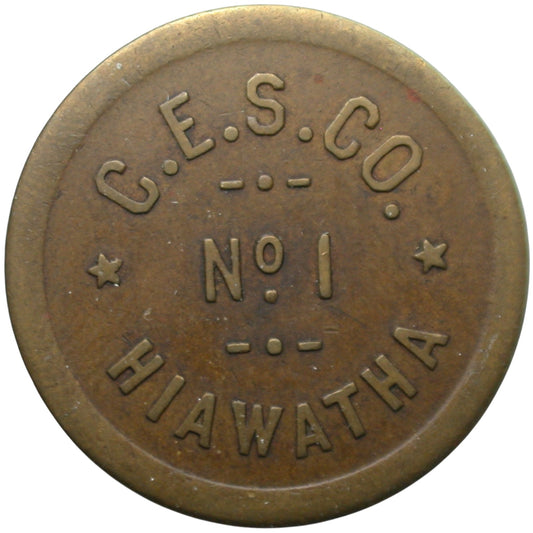 Hiawatha, UT C.E.S. Co. No. 1 G/F One Exploder Token