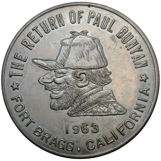 Fort Bragg, CA The Return Of Paul Bunyan 1963 G/F One Dollar In Trade Token