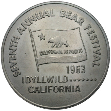 Idyllwild, CA 1963 Seventh Annual Bear Festival Token