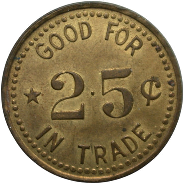 Fairbanks, AK Pioneer Hotel G/F 25¢ In Trade Token