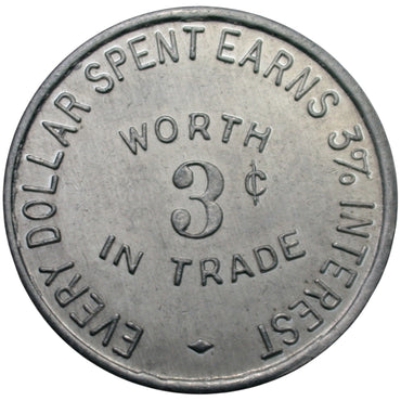 Eureka Springs, AR Glade's G/F 3¢ In Trade Token