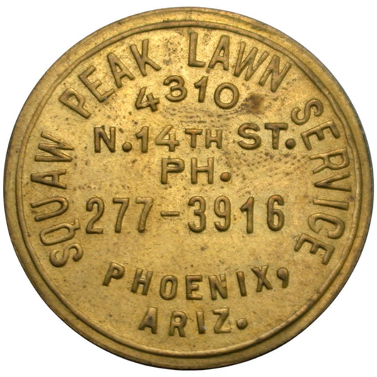 Phoenix, Arizona Squaw Peak Lawn Service G/F 1 lb. Grass Seed Token