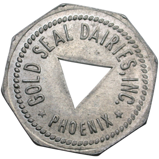 Phoenix, AZ Gold Seal Dairies, Inc. One Half Pint Table Cream Token