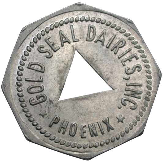 Phoenix, AZ Gold Seal Dairies, Inc. One Half Pint Table Cream Token