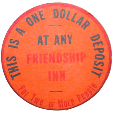 Friendship Inn$ Represented By Frontier Lodge Cardboard Token - Unknown