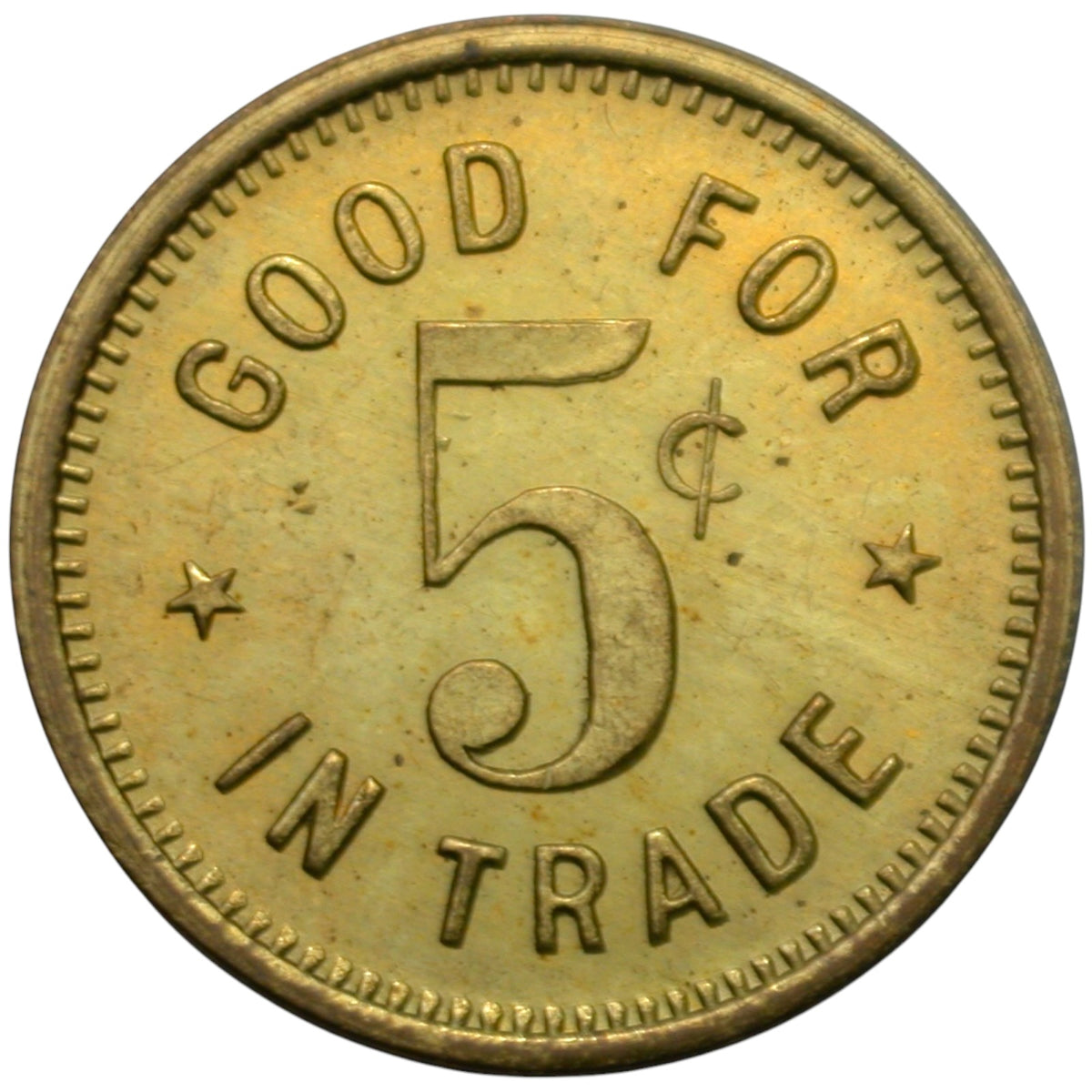 Bakersfield, CA Southern Hotel W.F. Rau Prop. G/F 5¢ In Trade Token