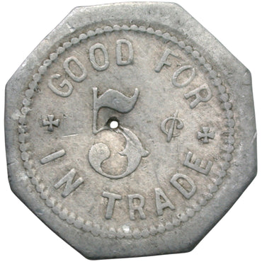 Boulder Creek, CA E. L. Goslaw G/F 5¢ In Trade Token