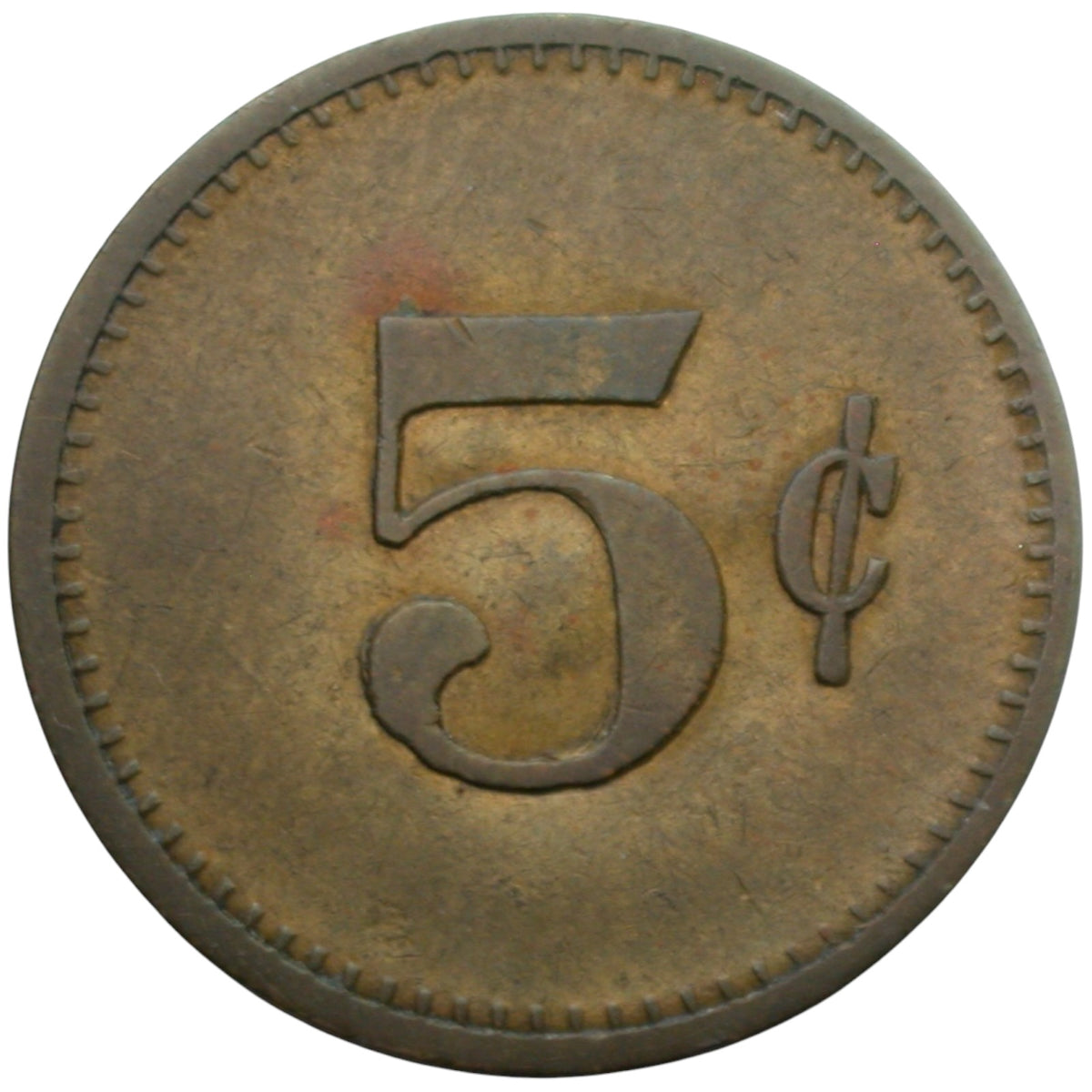 Boulder Creek, CA G.L. Woodard G/F 5¢ Token