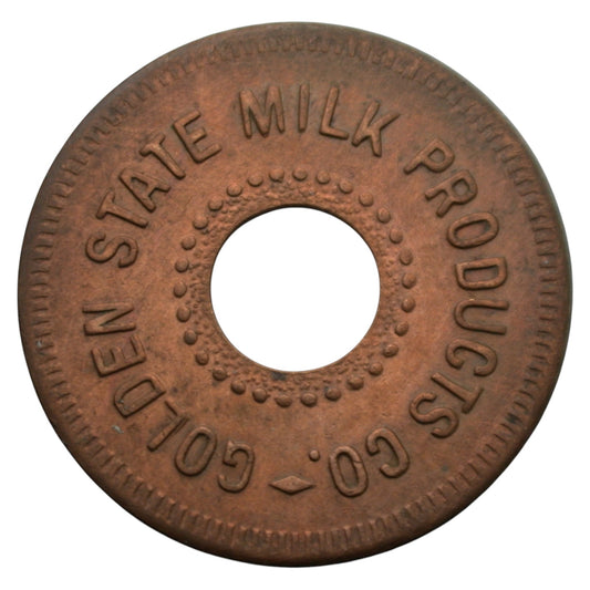 Los Angeles, CA Golden State Milk Products Co. One Quart Milk Token