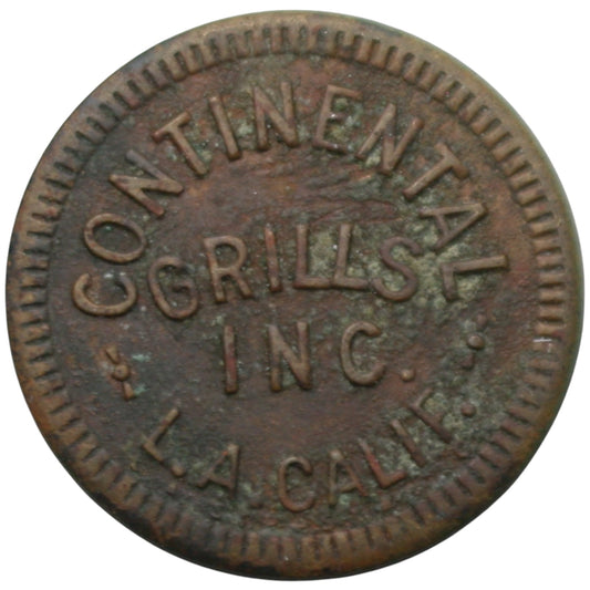 Los Angeles, CA Continental Grills Inc. G/F 2 1/2¢ In Trade Token