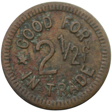 Los Angeles, CA Continental Grills Inc. G/F 2 1/2¢ In Trade Token