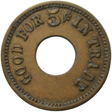 Alameda, CA Eagles Club G/F 5¢ In Trade Token