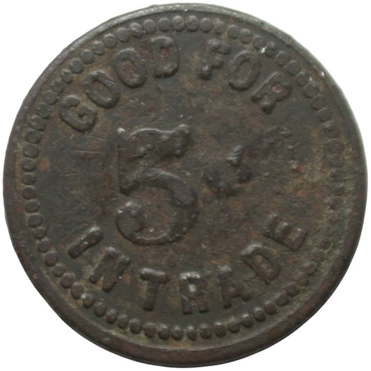 Vallejo, CA M&M 304 Georgia St. G/F 5¢ In Trade Token
