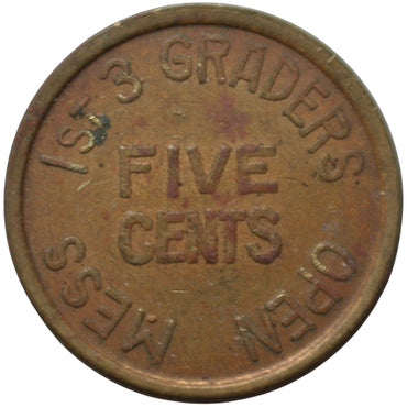 Camp Mc Gill 1st 3 Graders Open Mess Five Cents Token