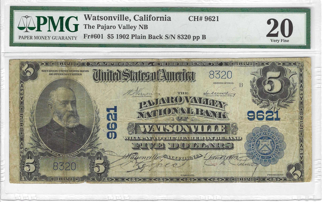National Currency From The Pajaro Valley National Bank Of Watsonville California