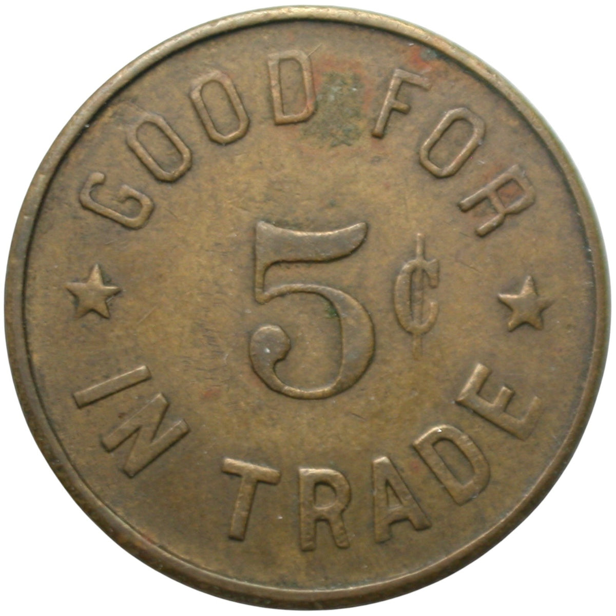 Salinas, CA The Oasis W.H. Henderson Prop. G/F 5¢ In Trade Token
