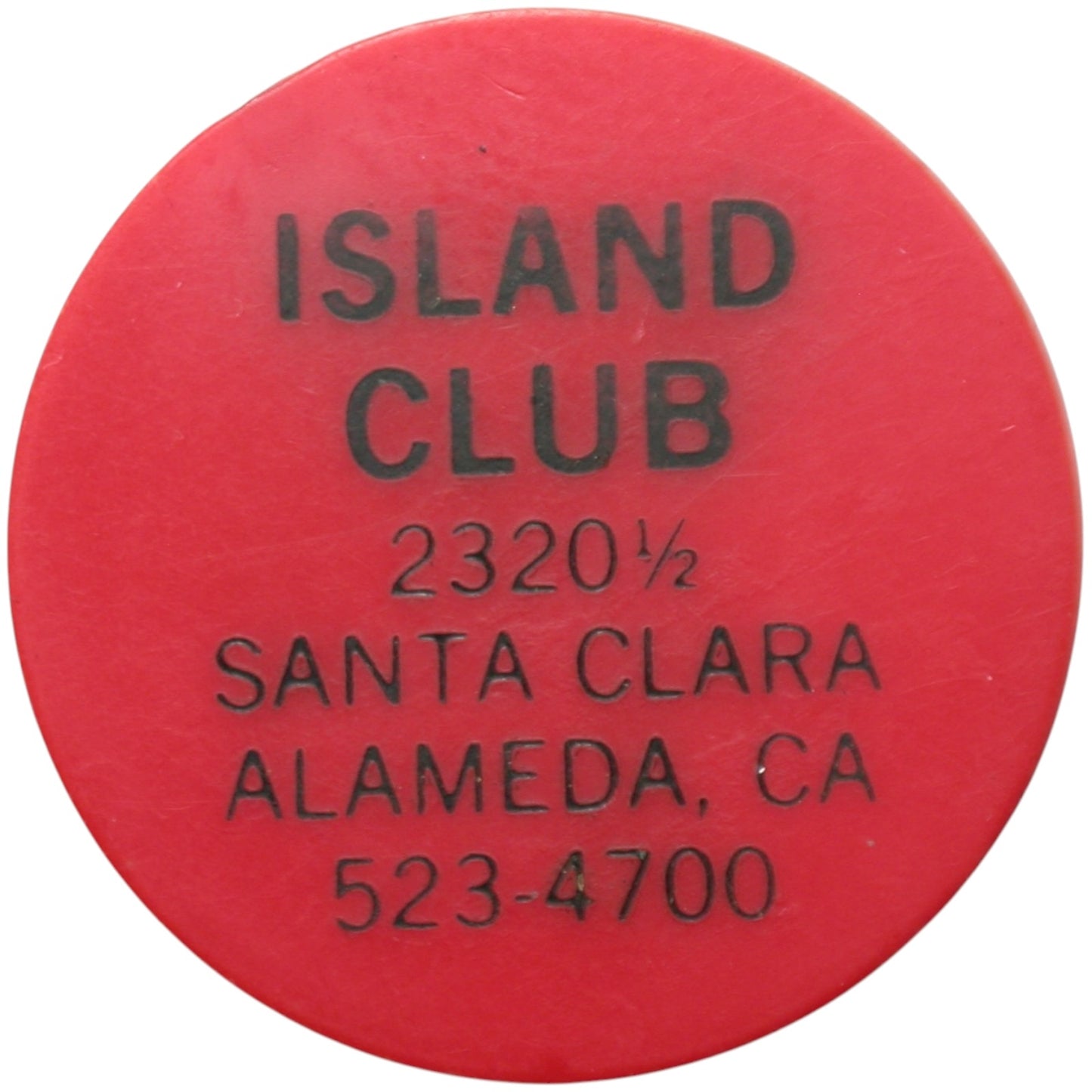 Alameda, CA Island Club G/F One Beer Token