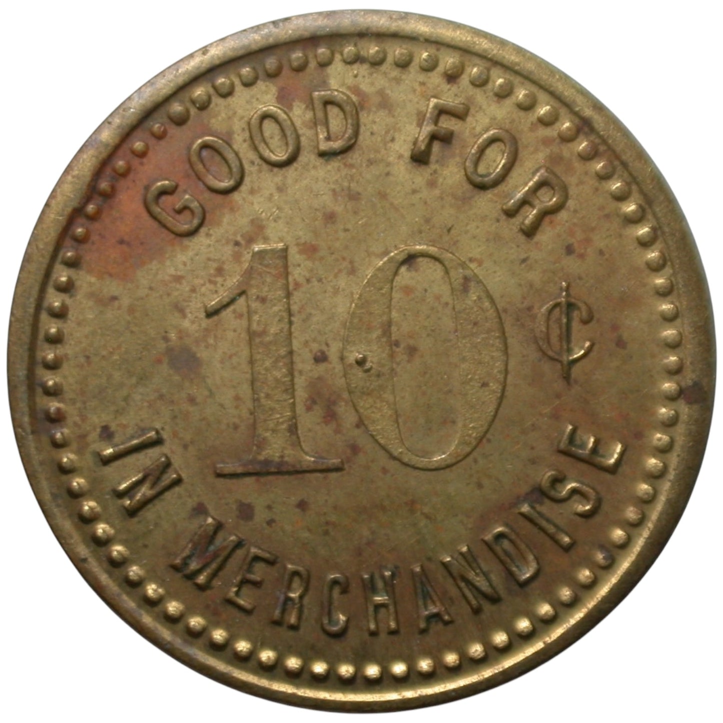 Alpaugh, CA W.N Billing G/F 10¢ In Merchandise Token