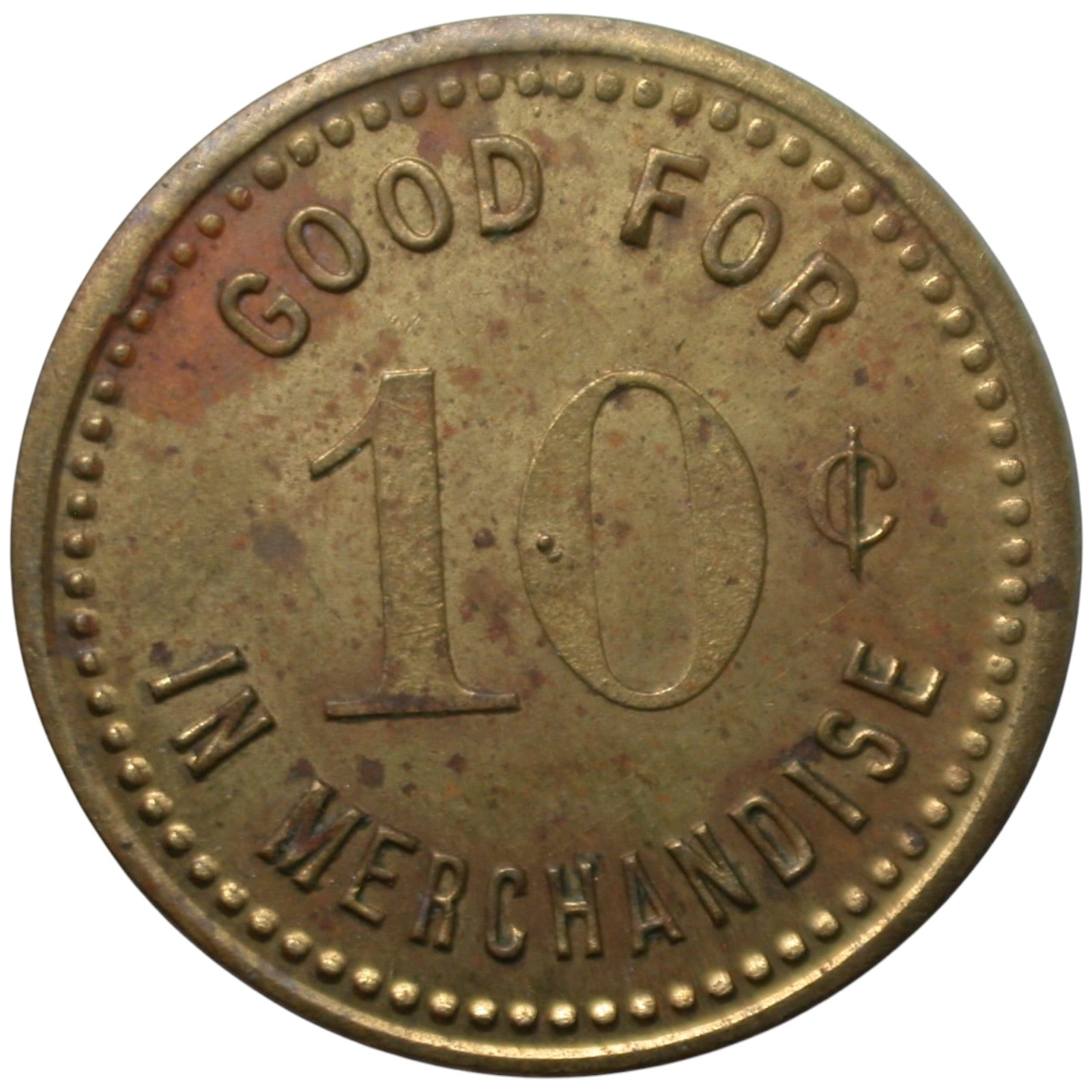 Alpaugh, CA W.N Billing G/F 10¢ In Merchandise Token