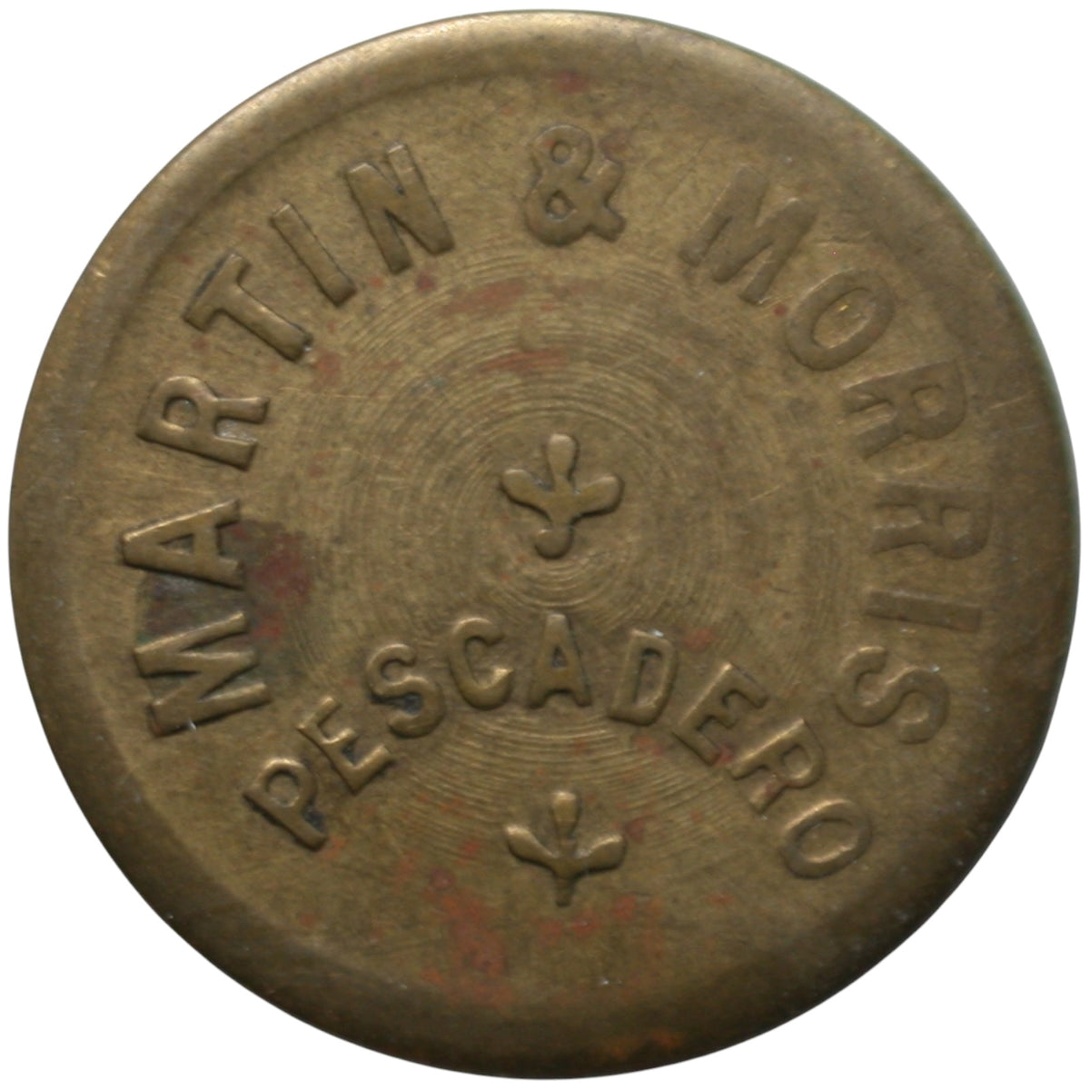 Pescadero, CA Martin & Morris G/F 5¢ In Trade Token