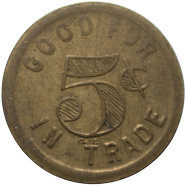 Pescadero, CA Martin & Morris G/F 5¢ In Trade Token