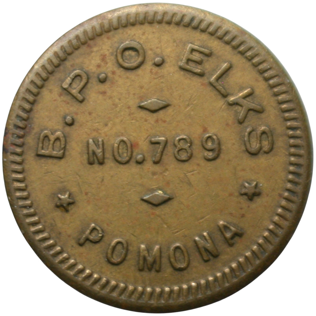 Pomona, CA B.P.O. Elks No. 789 G/F 5¢ In Trade Token