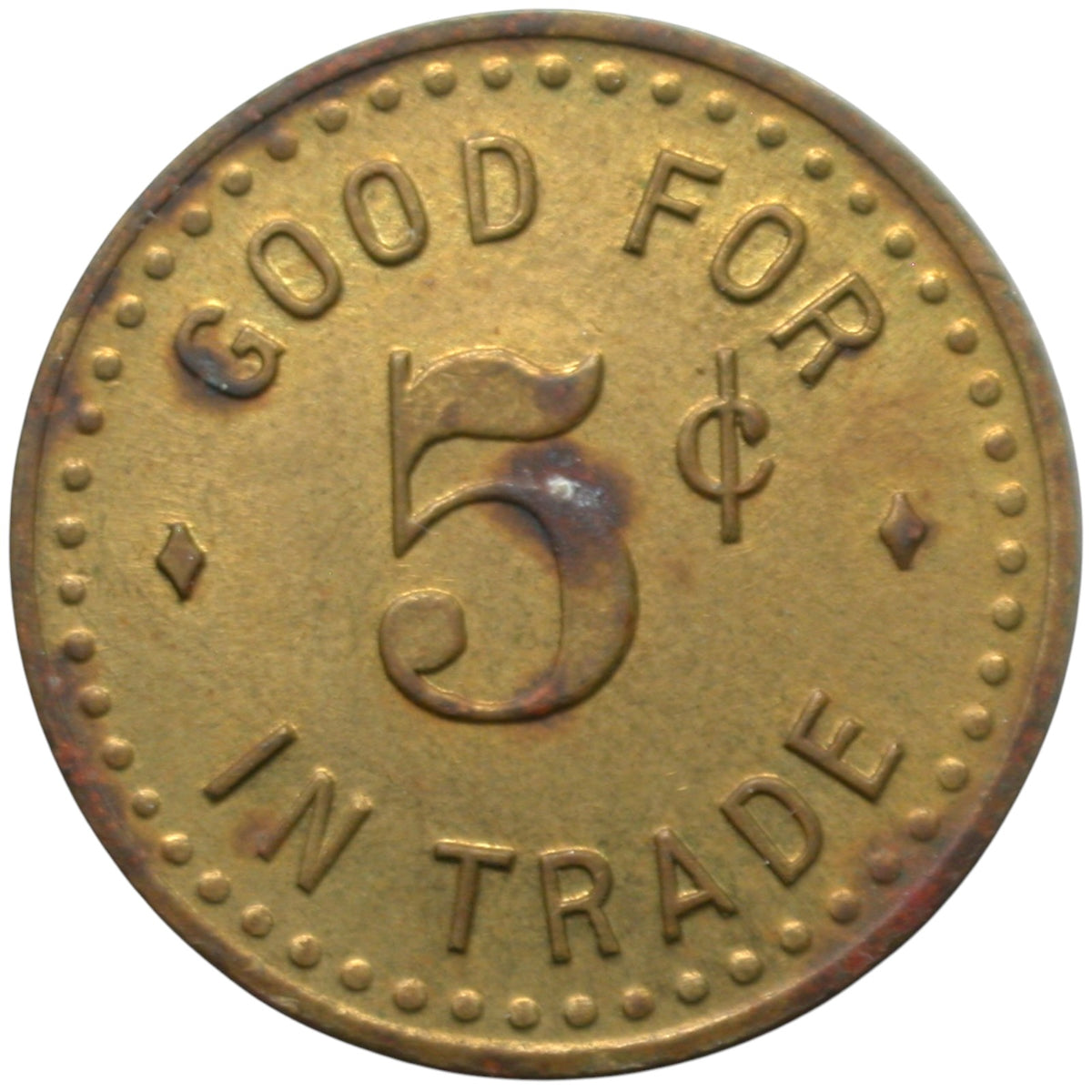 Houston, MN Houston Legion Club G/F 5¢ In Trade Token