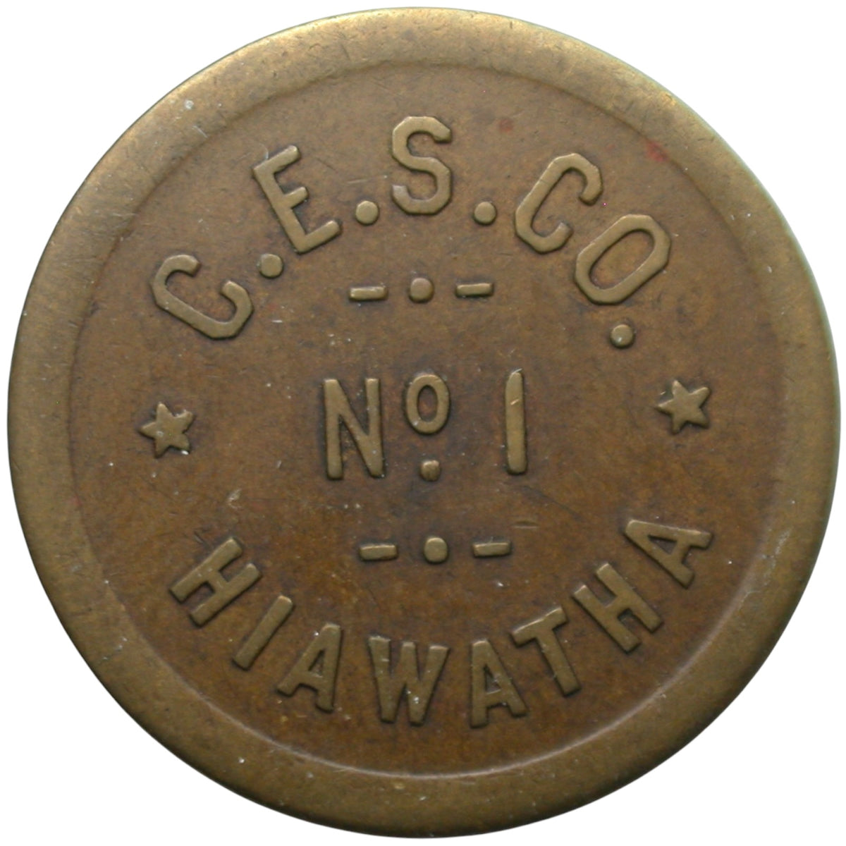 Hiawatha, UT C.E.S. Co. No. 1 G/F One Exploder Token