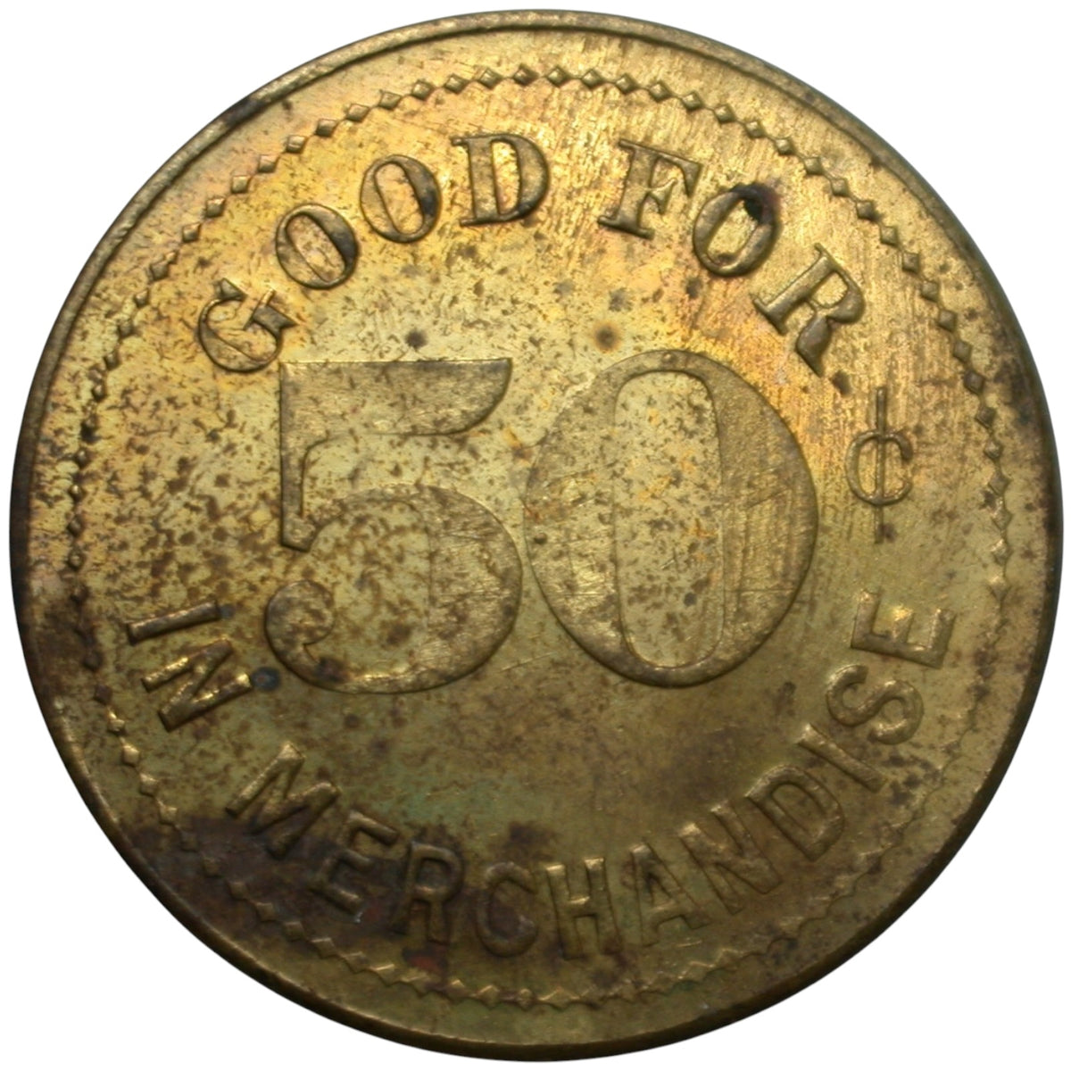 Alpaugh, CA W.N. Billing General Merchandise G/F 50¢ In Merchandise Token