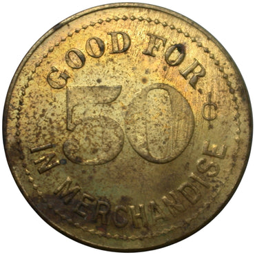 Alpaugh, CA W.N. Billing General Merchandise G/F 50¢ In Merchandise Token