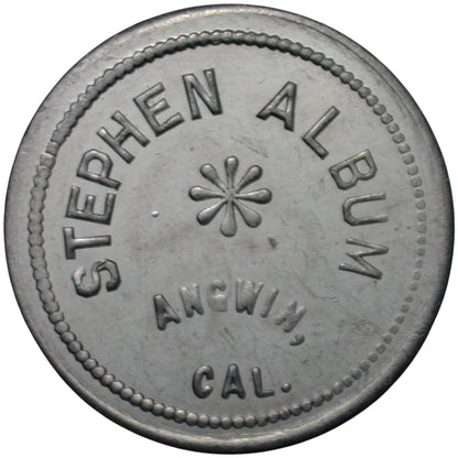 Angwin, CA Stephen Album G/F 25¢ In Trade Token
