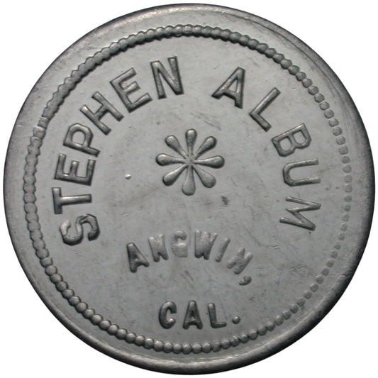 Angwin, CA Stephen Album G/F 25¢ In Trade Token