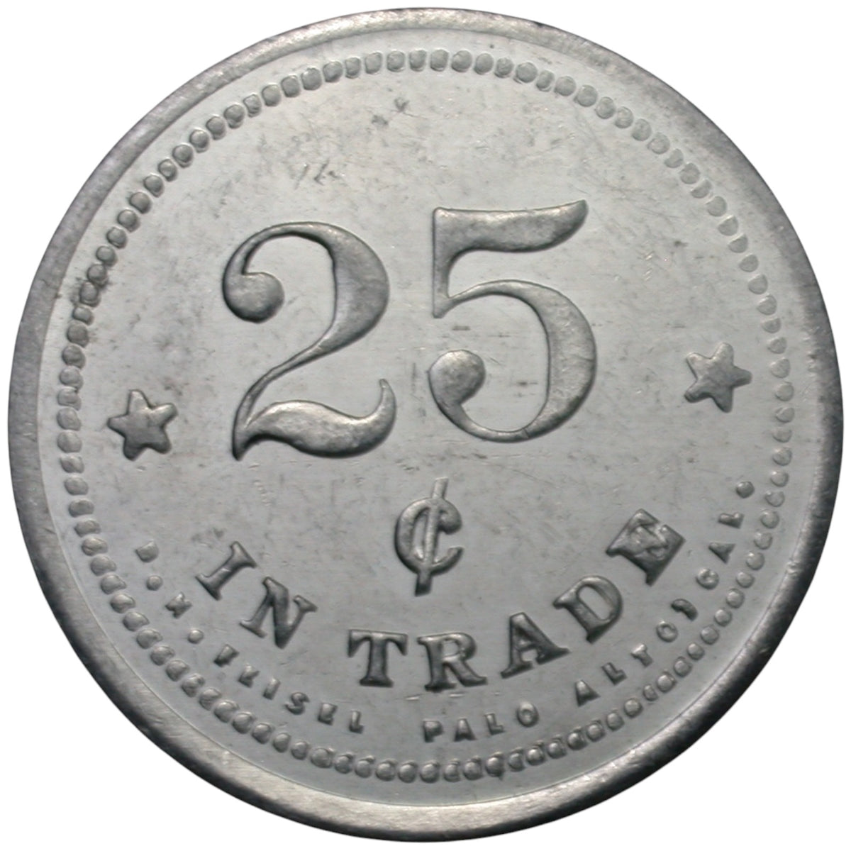 Angwin, CA Stephen Album G/F 25¢ In Trade Token