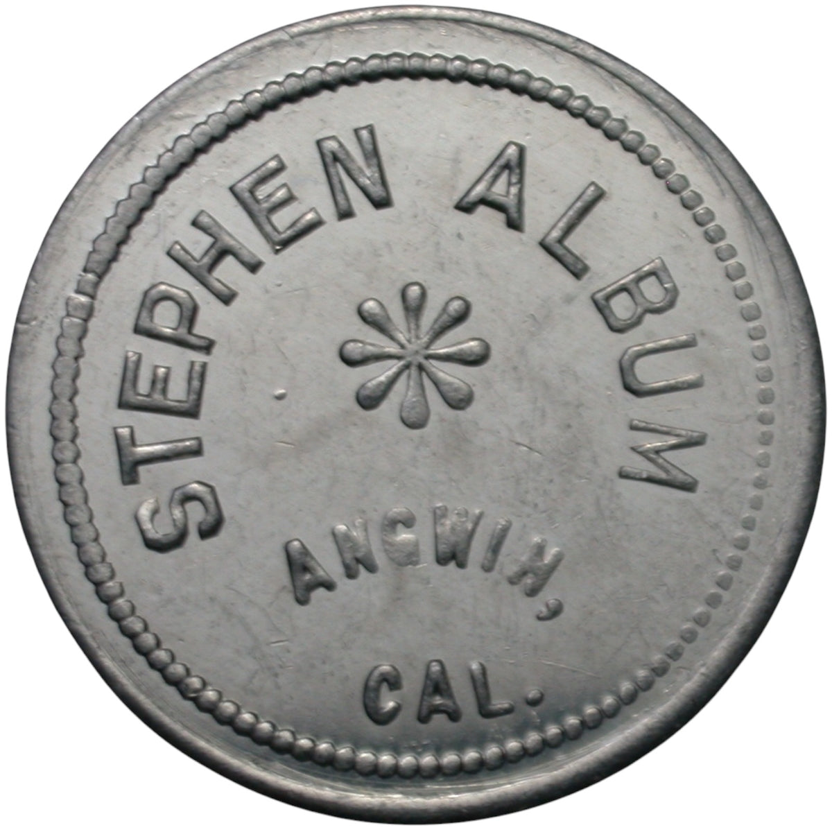 Angwin, CA Stephen Album G/F 25¢ In Trade Token