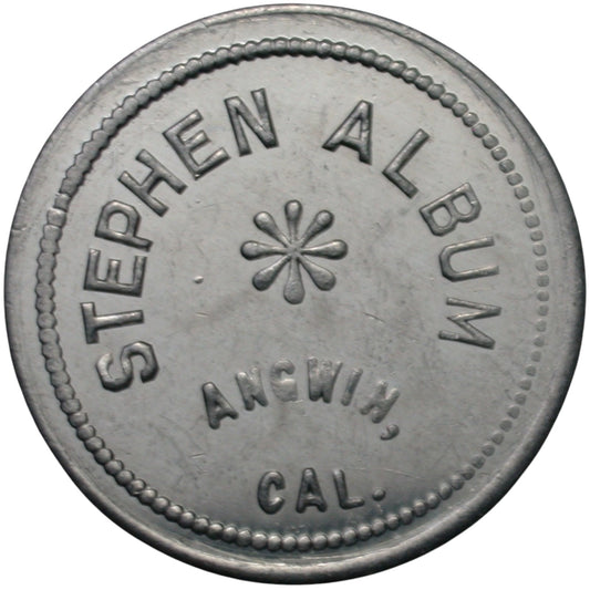 Angwin, CA Stephen Album G/F 25¢ In Trade Token