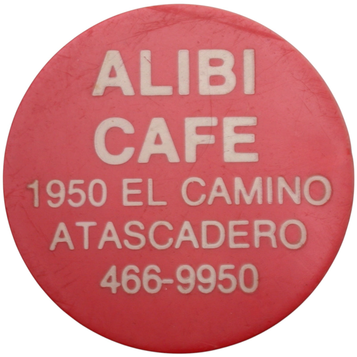 Atascadero, CA Alibi Cafe G/F One Beer Token