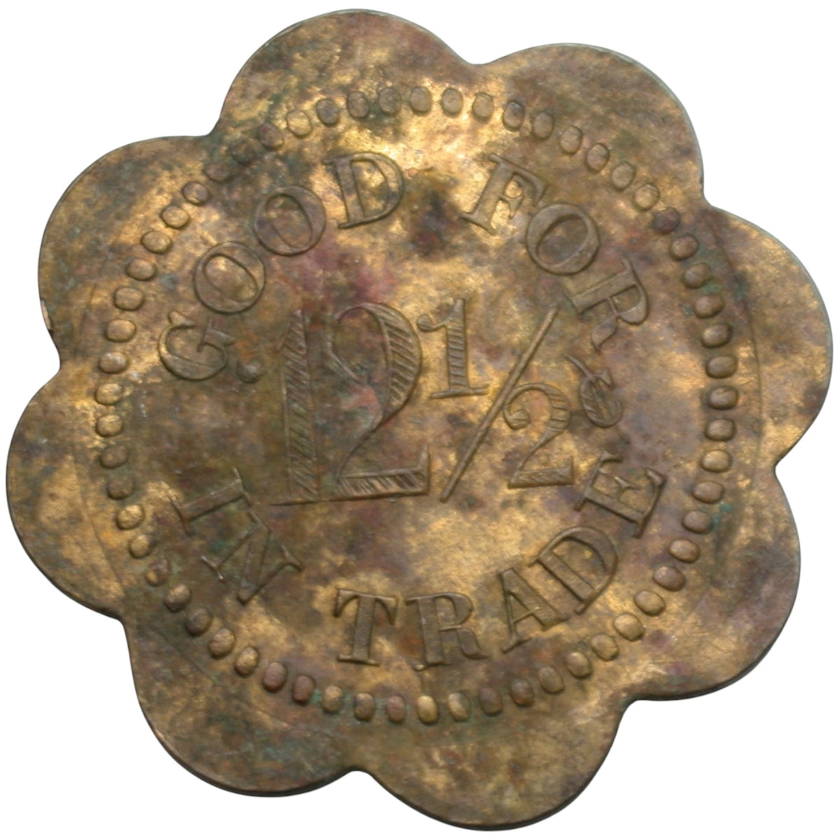 Bishop, CA G.K. Collins Prop. G/F 12 1/2¢ In Trade Token