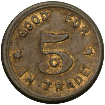 Camino, CA Potts & Raffetto G/F 5¢ In Trade Token