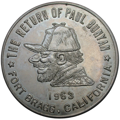 Fort Bragg, CA The Return Of Paul Bunyan 1963 G/F One Dollar In Trade Token