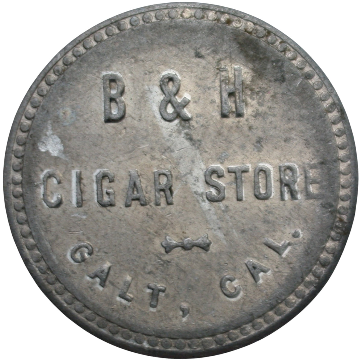 Galt, CA B&H Cigar Store G/F 5¢ In Merchandise Token