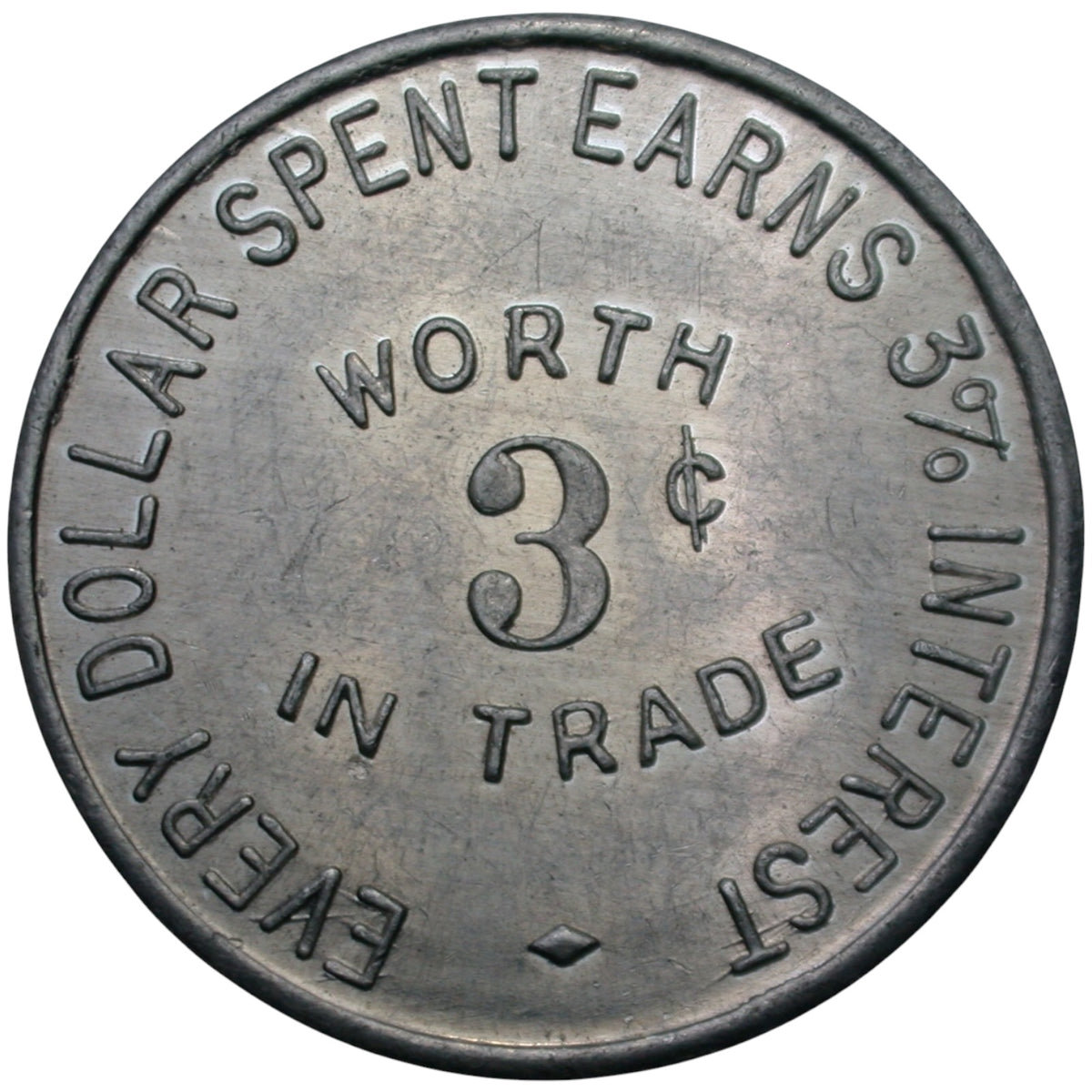 Eureka Springs, AR Glade's G/F 3¢ In Trade Token