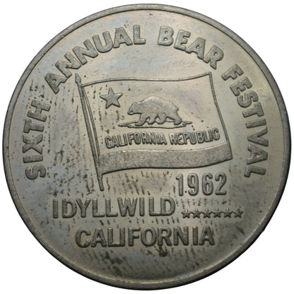 Idyllwild, CA 1962 Sixth Annual Bear Festival Token