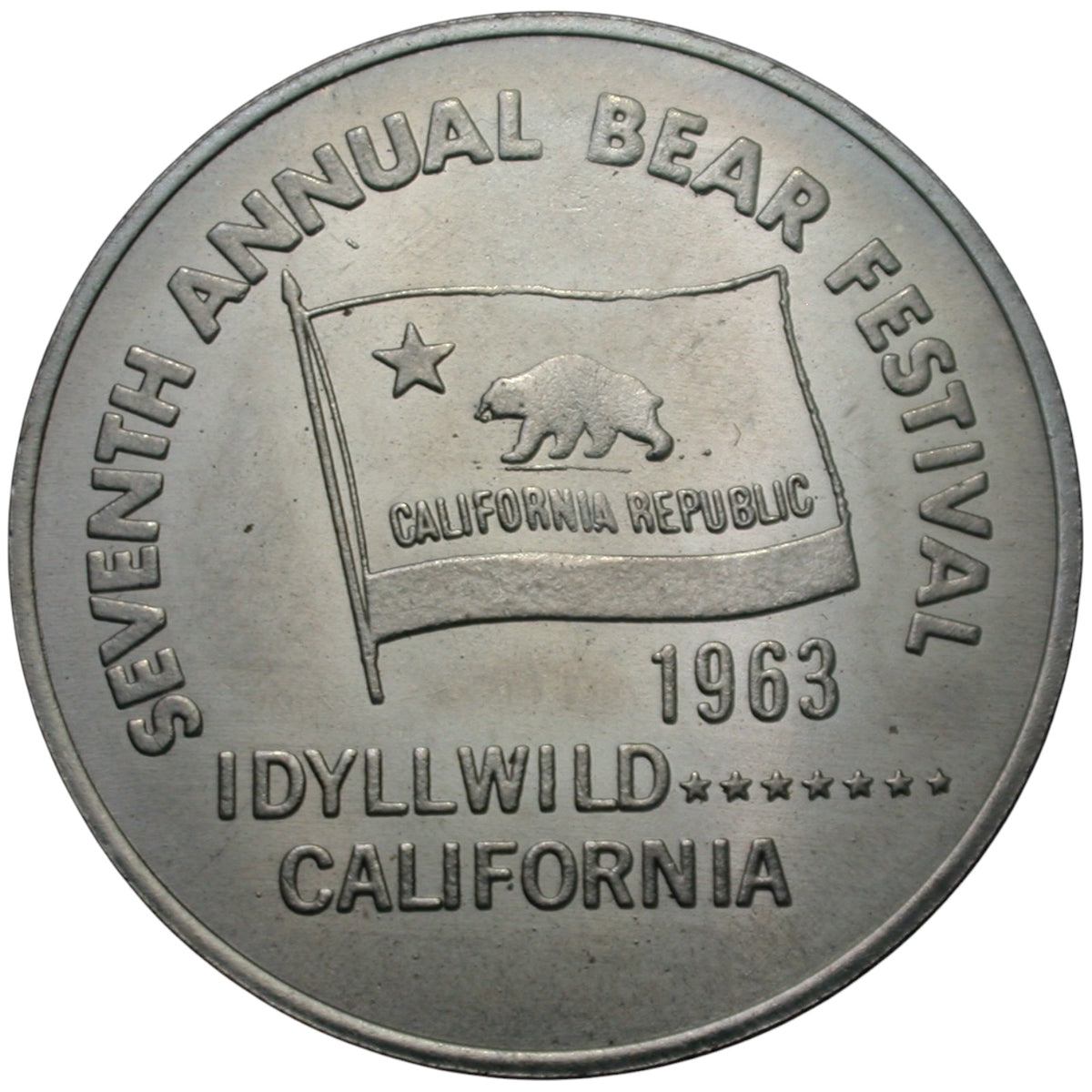 Idyllwild, CA 1963 Seventh Annual Bear Festival Token