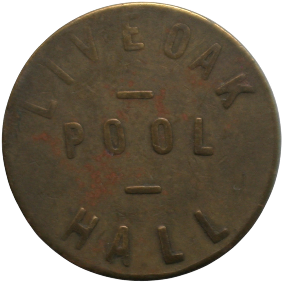Live Oak, CA Live Oak Pool Hall G/F 5¢ In Trade Token