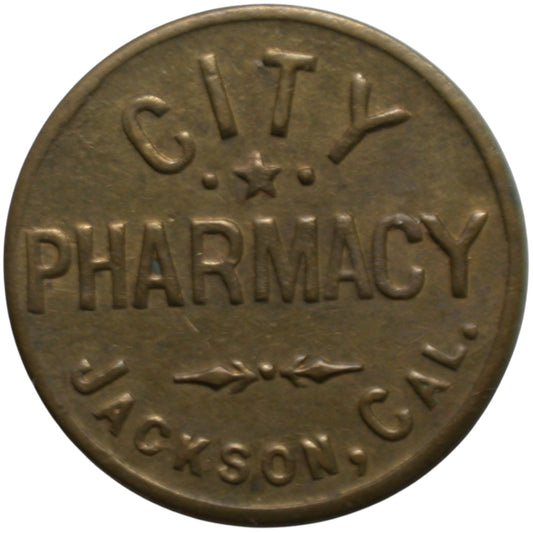 Jackson, CA City Pharmacy G/F 12 1/2¢ In Trade Token