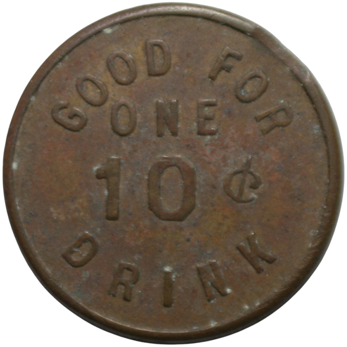 Jackson Gate, CA L. Casazza G/F One 10¢ Drink Token