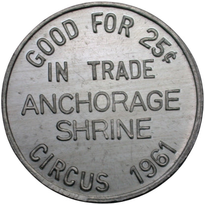 Anchorage, AK Anchorage Shrine G/F 25¢ in Trade Token