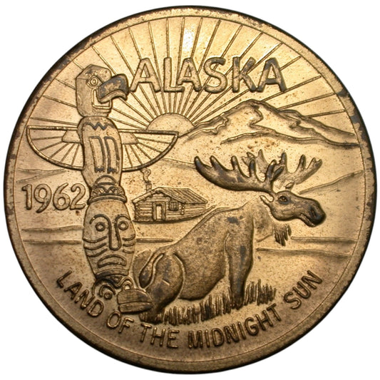 Fairbanks, AK 1962 Land Of The Midnight Sun G/F $1.00 In Trade Token