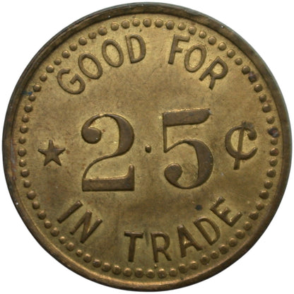 Fairbanks, AK Pioneer Hotel G/F 25¢ In Trade Token