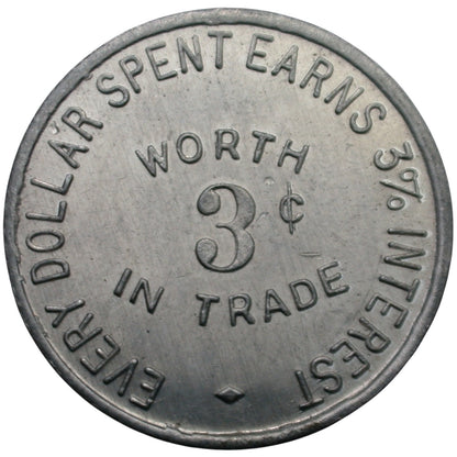 Eureka Springs, AR Glade's G/F 3¢ In Trade Token